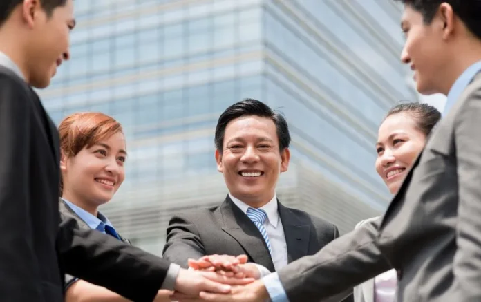 AEON, Tsuruha, and Welcia executives announcing Japan's largest drugstore alliance