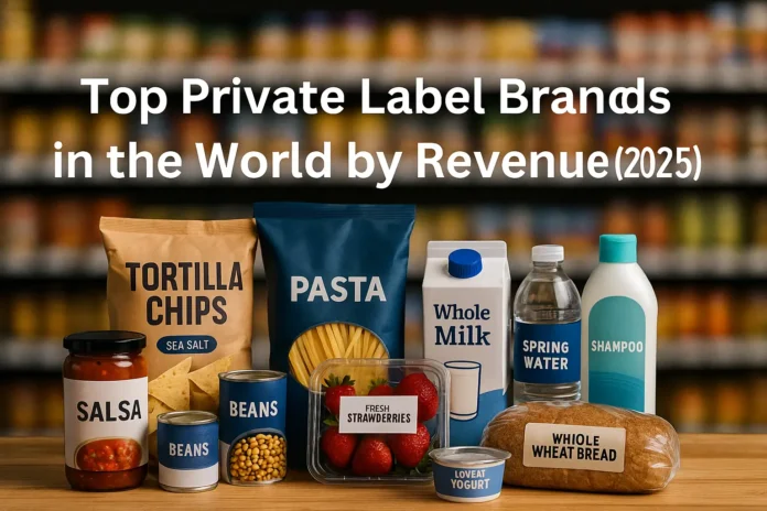 Selection of private label products representing top Private Label Brands in the World by Revenue in 2025