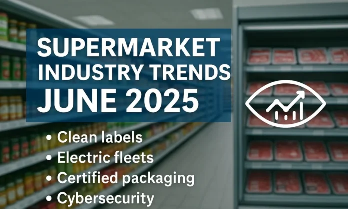 Supermarket industry trends June 2025 – private label, cold chain, packaging, cybersecurity