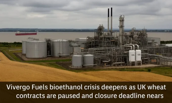Vivergo Fuels bioethanol crisis deepens as UK wheat contracts are paused and closure deadline nears.