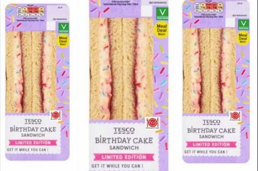 tesco birthday cake sandwiches