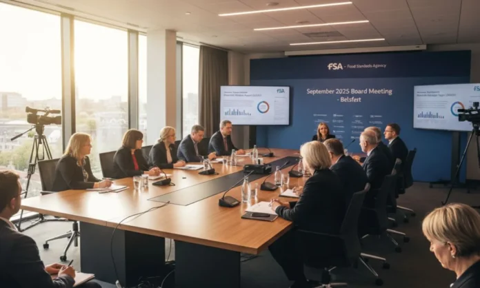 FSA September 2025 Board Meeting in Belfast discussing food standards and welfare