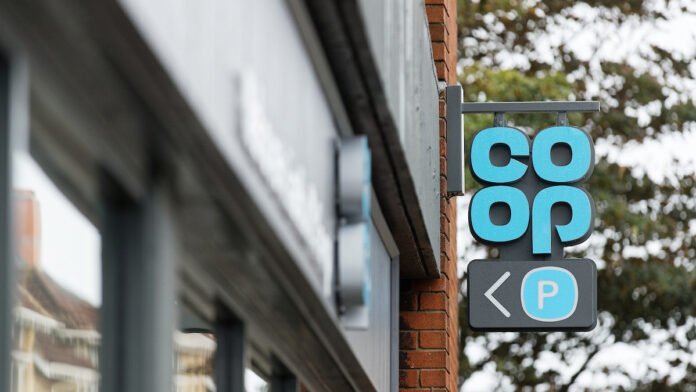 Co-op sign outside a food store
