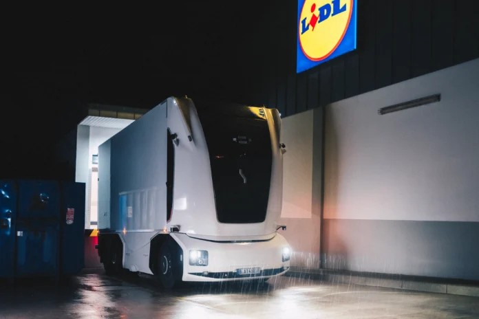 Lidl and Einride cab-less autonomous truck operating in Germany