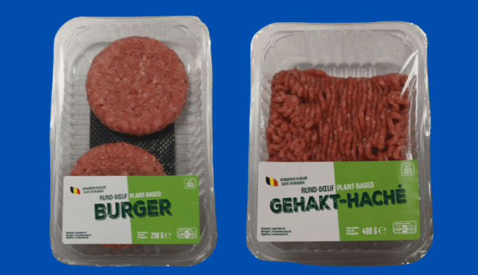 Lidl hybrid meat product combining beef and plant-based protein