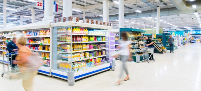 Supermarket store interior from the Supermarket Income REIT portfolio